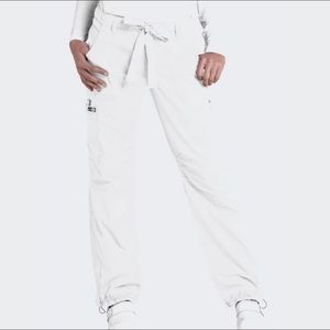 💰 3 for $25 🏷 Women Koi Kathy Peterson Lindsey White Scrub Pants sz XS